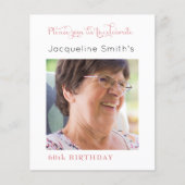 Blush Pink Birthday Foto (Voorkant)