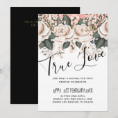 Blush Pink Black Floral Wedal Budget (Voorkant / Achterkant)