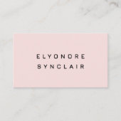 Blush Pink Black Script Lashes Visitekaartje (Voorkant)