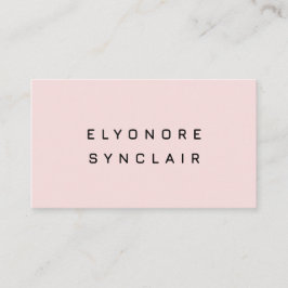 Blush Pink Black Script Lashes Visitekaartje