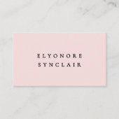 Blush Pink Black Script Lashes Visitekaartje (Voorkant)