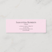 Blush Pink Black Script Photo Makeup Mini Visitekaartje (Achterkant)