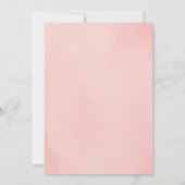 Blush Pink Bloemen Baby Meisje Douche Uitnodiging (Achterkant)