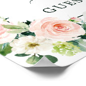 Blush Pink Bloom Guest Book Sign Poster (Hoek)