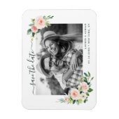 Blush Pink Bloom Sla de datumfoto op Magneet (Verticaal)