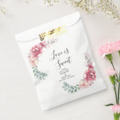 Blush Pink Bloom Wedding Bedankzakje (Gezegeld)