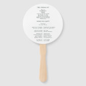 Blush Pink Bloom Wedding Program Handwaaier (Achterkant)