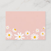 Blush Pink Boho Daisy Floral Diaper Raffle Baby Informatiekaartje (Achterkant)
