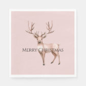 Blush Pink Boho Deer Servet (Voorkant)