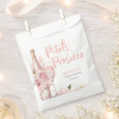 Blush Pink Boho Petals en Prosecco Floral Bedankzakje (Geknipt)