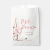 Blush Pink Boho Petals en Prosecco Floral Bedankzakje (Voorkant)