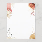 Blush Pink Boho Wedding Invitation Flyer (Achterkant)