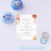 Blush Pink Boho Wedding Invitation Flyer (Enkel)