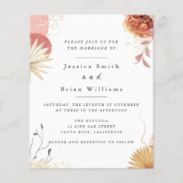 Blush Pink Boho Wedding Invitation Flyer