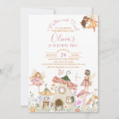 Blush Pink Boho Wildflower Fairy Verjaardag Kaart (Voorkant)