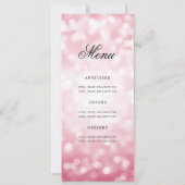 Blush Pink Bokeh 60th Birthday Programme avec menu (Dos)