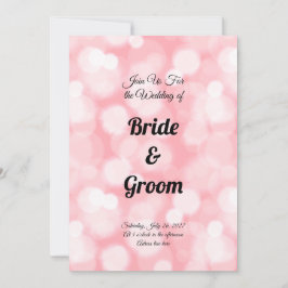 Blush Pink Bokeh Fairy Lights Uitnodiging voor een