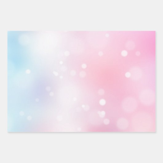 Blush Pink Bokeh Hearts Verjaardag Inpakpapier Vel (Voorkant 2)