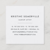 Blush Pink Bokeh Square Vierkante Visitekaartje (Achterkant)