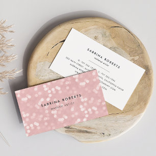 Blush Pink Bokeh Visitekaartje
