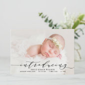 Blush Pink Botanische Foto Aankondiging II (Staand voorkant)