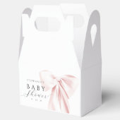 Blush Pink Bow-Baby shower Bedankdoosjes (Geopend)