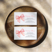 Blush Pink Bow Display Baby shower behuizing Kaart