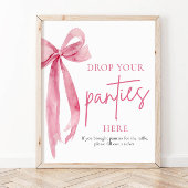 Blush Pink Bow Drop je slipje hier spel teken Poster