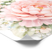 Blush Pink Bow Floral Coquette Baby Shower Welcome Poster (Hoek)