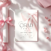 Blush Pink Bow Graduation Party Uitnodiging