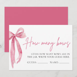 Blush Pink Bow raden hoeveel bogen spel Kaart