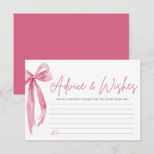 Blush Pink Bow Vrijgezellenfeest Advies & Wensen K Kaart