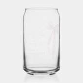 Blush Pink Bow Ze is Tying the Knot Vrijgezellenfe Blikvorm Glas (Achterkant)