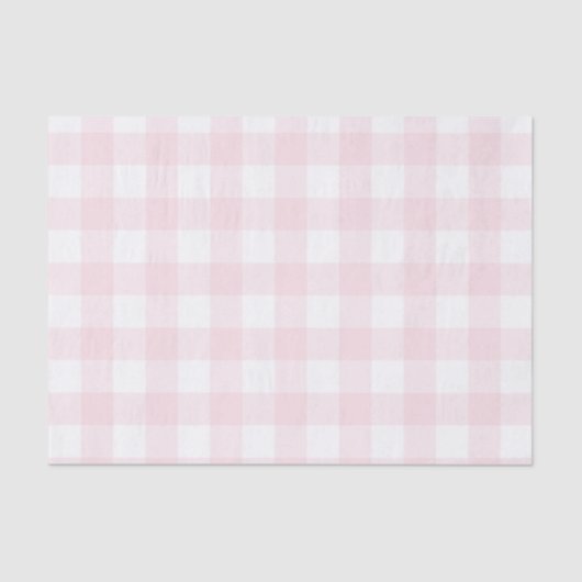 Blush Pink Buffalo Check Patroon Tissuepapier (Voorkant)