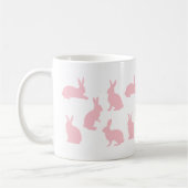 Blush Pink Bunnies With Custom Monogram Easter Koffiemok (Links)