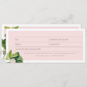 Blush Pink Business Logo Cadeaubon (Voorkant / Achterkant)