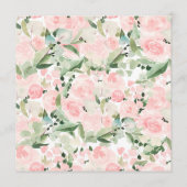 Blush Pink Butterfly Waterverf Bloemenfeest Programma (Achterkant)