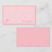 Blush Pink Calligraphy Script Monogram Sjabloon (Voorkant / Achterkant)