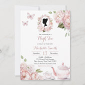 Blush Pink Cameo Anglais Afternoon Tea Invitation (Devant)
