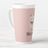 Blush Pink Cats Latte Mok (Linkerhoek)