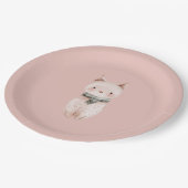 Blush Pink Cats Papieren Bordje (Gekanteld)