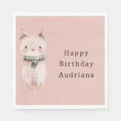 Blush Pink Cats Servet (Voorkant)