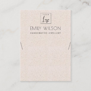 BLUSH PINK CERAMIC TEXTURE KETTING LOGO VISITEKAARTJE