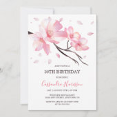 Blush Pink Cherry Blossom Sakura Verjaardag Kaart (Voorkant)