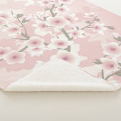  Blush PInk Cherry Blossom Sherpa Deken (3/4)