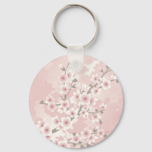  Blush PInk Cherry Blossom Sleutelhanger
