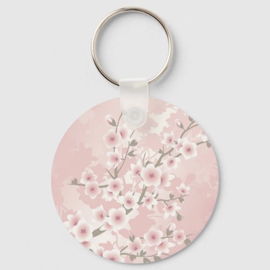  Blush PInk Cherry Blossom Sleutelhanger (Voorkant)