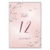 Blush Pink Cherry Blossom Wedding Kaart (Voorkant)