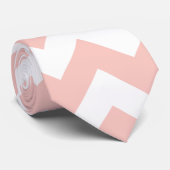 Blush Pink Chevron Stropdas (Opgerold)