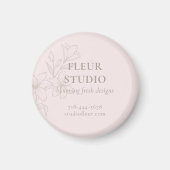 Blush Pink | Chic Minimalist Floral Magneet (Voorkant)